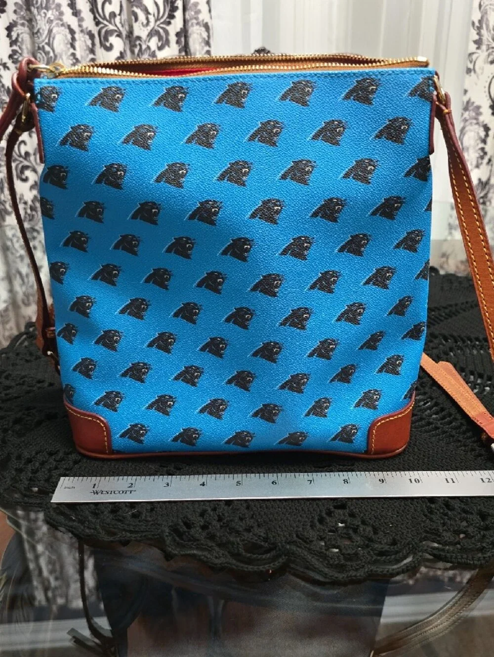 Dooney & Bourke Blue Crossbody Bag with Signature Logo
